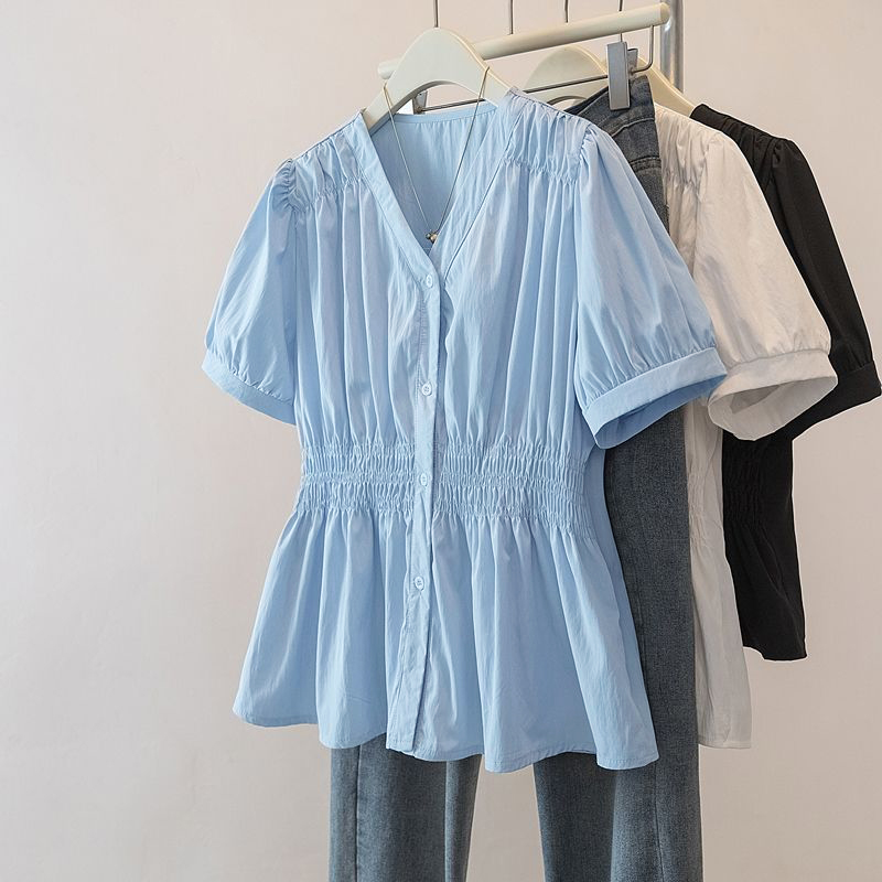 Puff Sleeve Blouse - 200 Pound ve Üzeri Beden Ofis