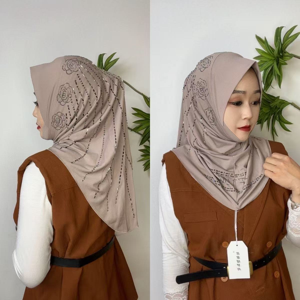 Women Fashion Malaysia - Tesettür Müslüman Kadınlar Şal Başörtüsü Lüks
