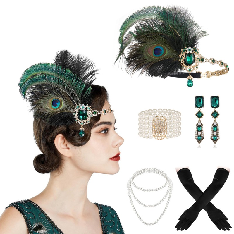 Women'S Fashion Roaring 20S - Sineklik Aksesuarları Seti 1920 s Great
