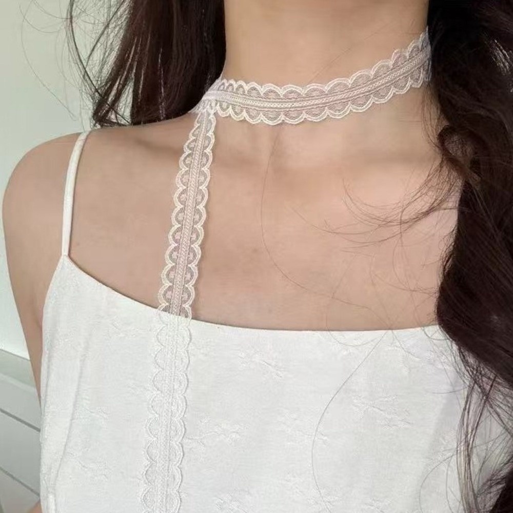Women'S Fashion Layering - Tatlı Gotik Dantel Gerdanlık Yığılmış Katmanlı