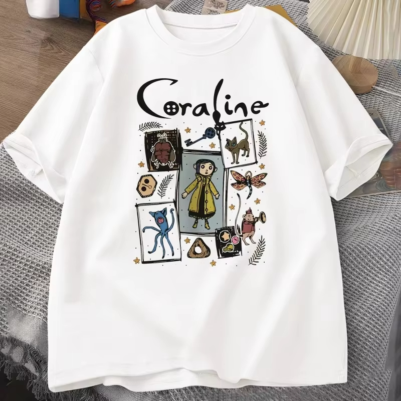 Women Fashion Usa - Coraline Cadılar Bayramı T Shirt Kadın