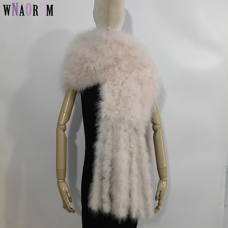 Women'S Fashion Layering - Eşarp çift taraflı %100 hindi tüyü
