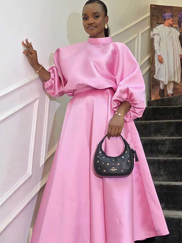 Puff Sleeve Blouse - Iki parçalı Set Kadın Sonbahar Giysileri
