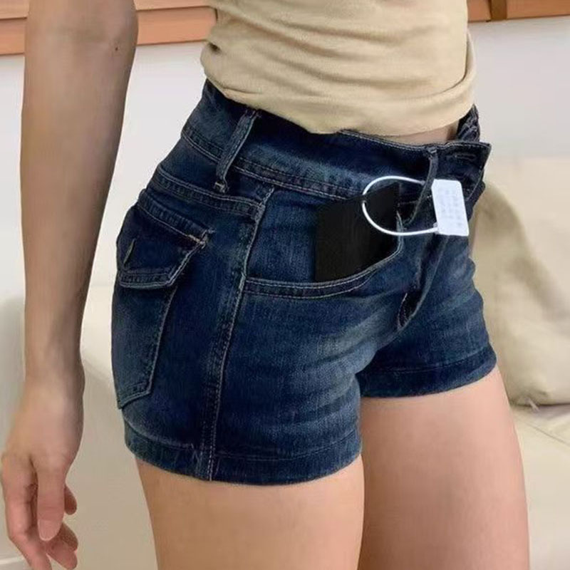 Kadınlar İçin Koyu Mavi Retro  - Denim Shorts Women incelemesi ve fiyatı