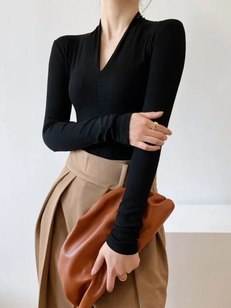 V Yaka İnce Kesim Gömlek Uzun  - Women Top Fashion incelemesi ve fiyatı