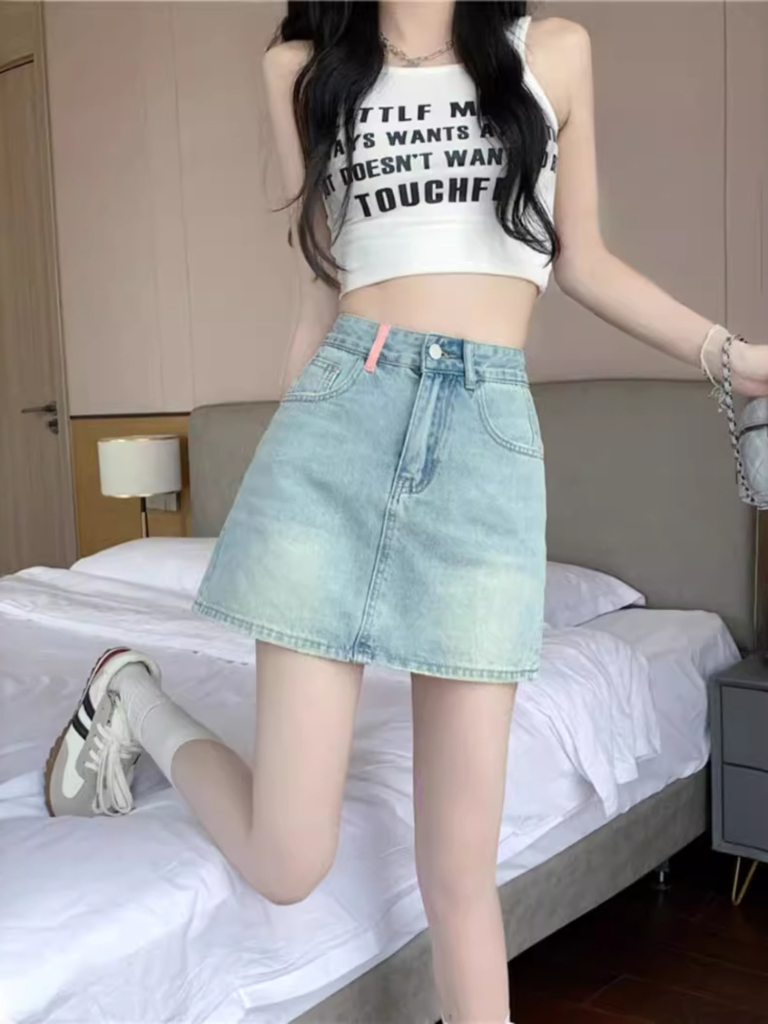 Kadınlar İçin Vintage Yıkanmış - Denim Shorts Women incelemesi ve fiyatı