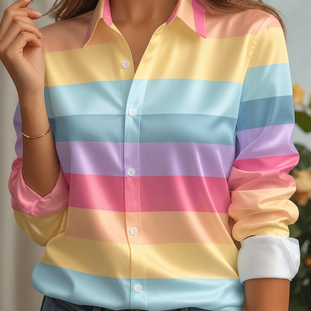 Kadın Saten Yaka Gömlek Pastel - Women Fashion Styles incelemesi ve fiyatı