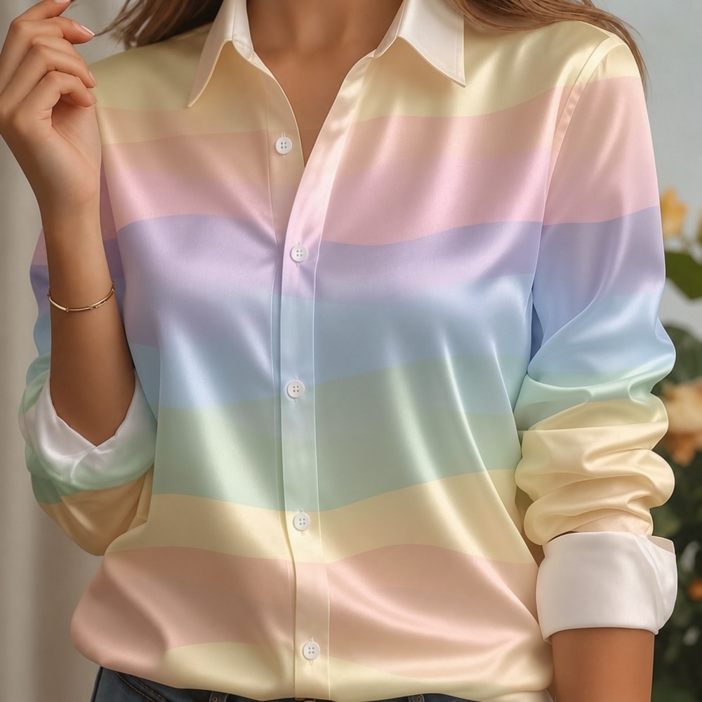 Kadın Saten Yaka Gömlek Pastel - Women Fashion Styles incelemesi ve fiyatı