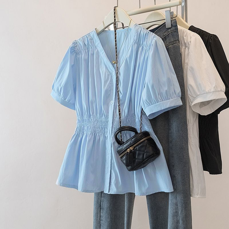 200 Pound Artı Beden Elastik B - Puff Sleeve Blouse incelemesi ve fiyatı