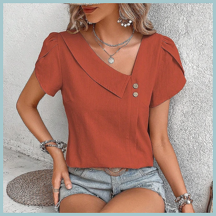2024 Yaz Vintage Düz Renk Kadı - Women Top Fashion incelemesi ve fiyatı