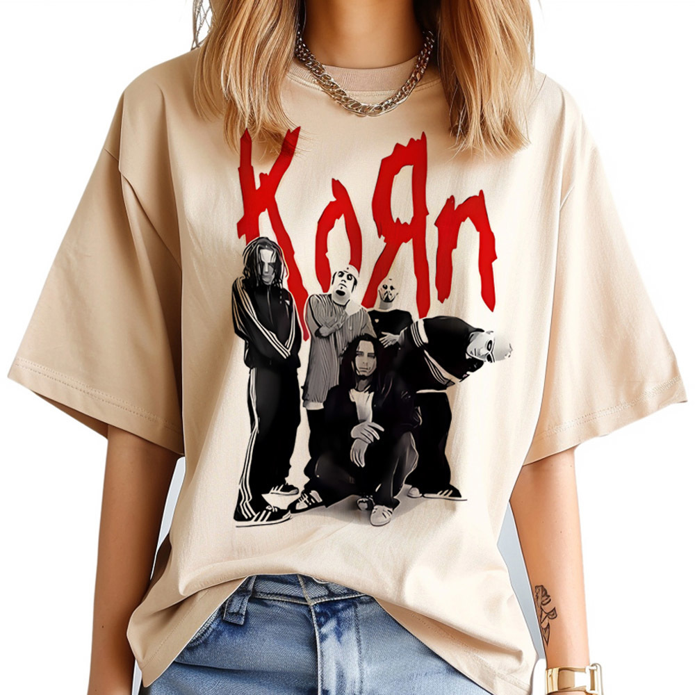 Korn tişört kadın kore modası  - Women'S Fashion In The 80S incelemesi ve fiyatı